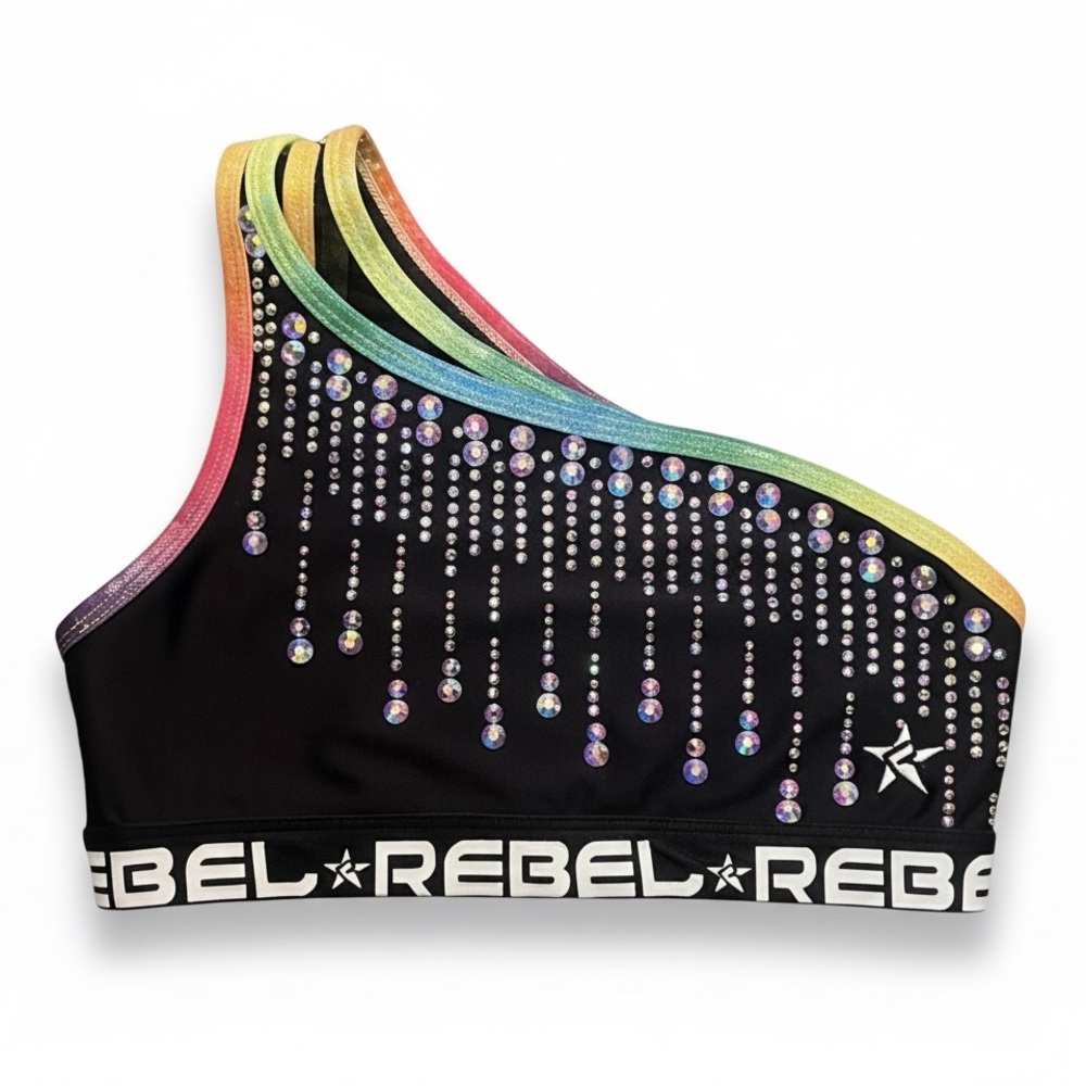 ALL-STAR REBEL ATHLETICS PREMIUM RHINESTONE SPORTS BRA
SZ YL
EUC